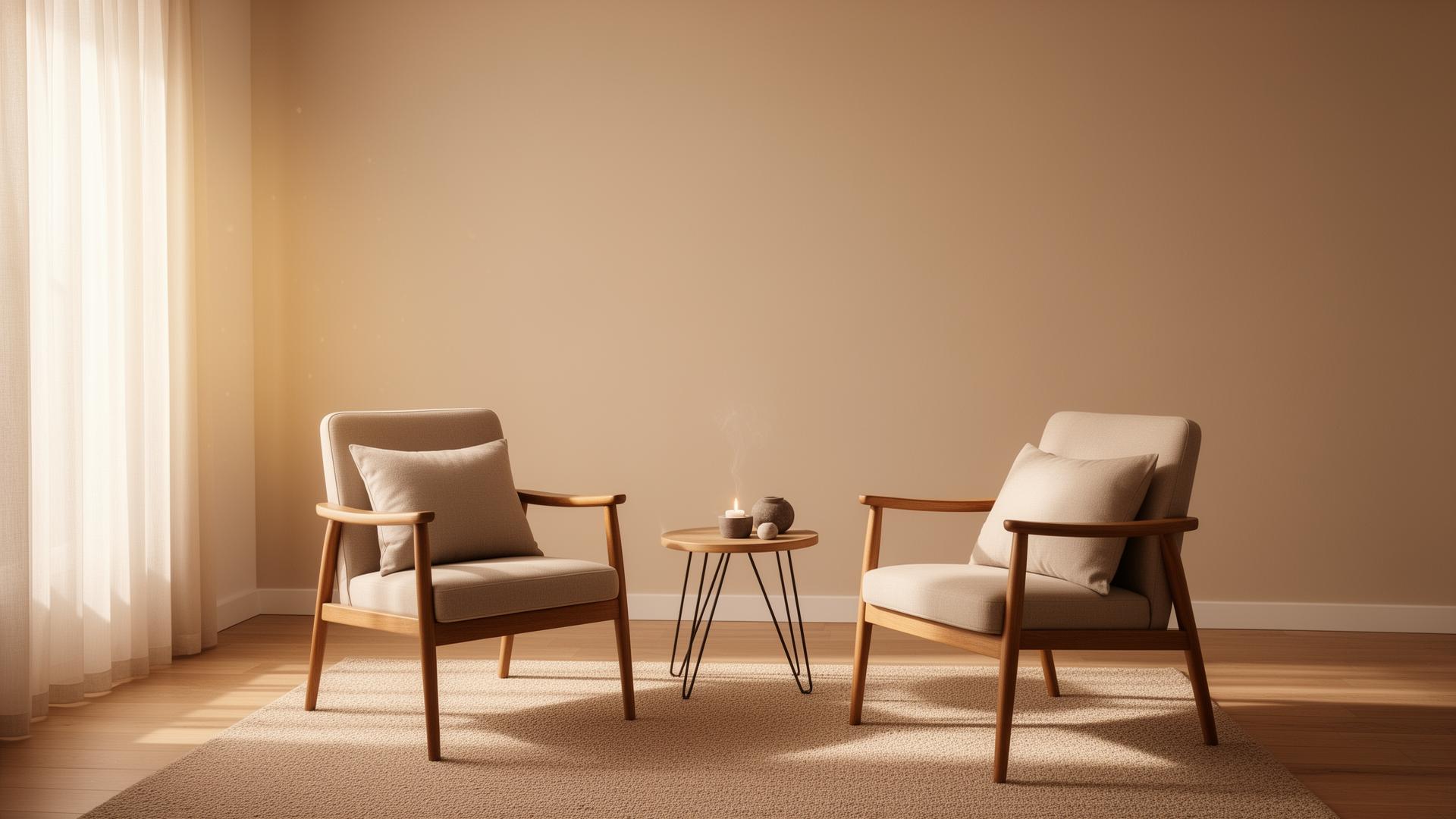 Luz cálida entre árboles, espacio de contención y esperanza