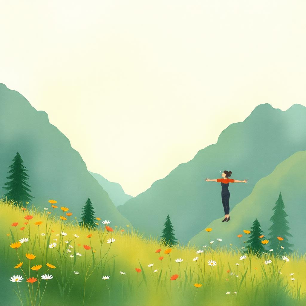 Persona respirando aire puro y libre de tabaco