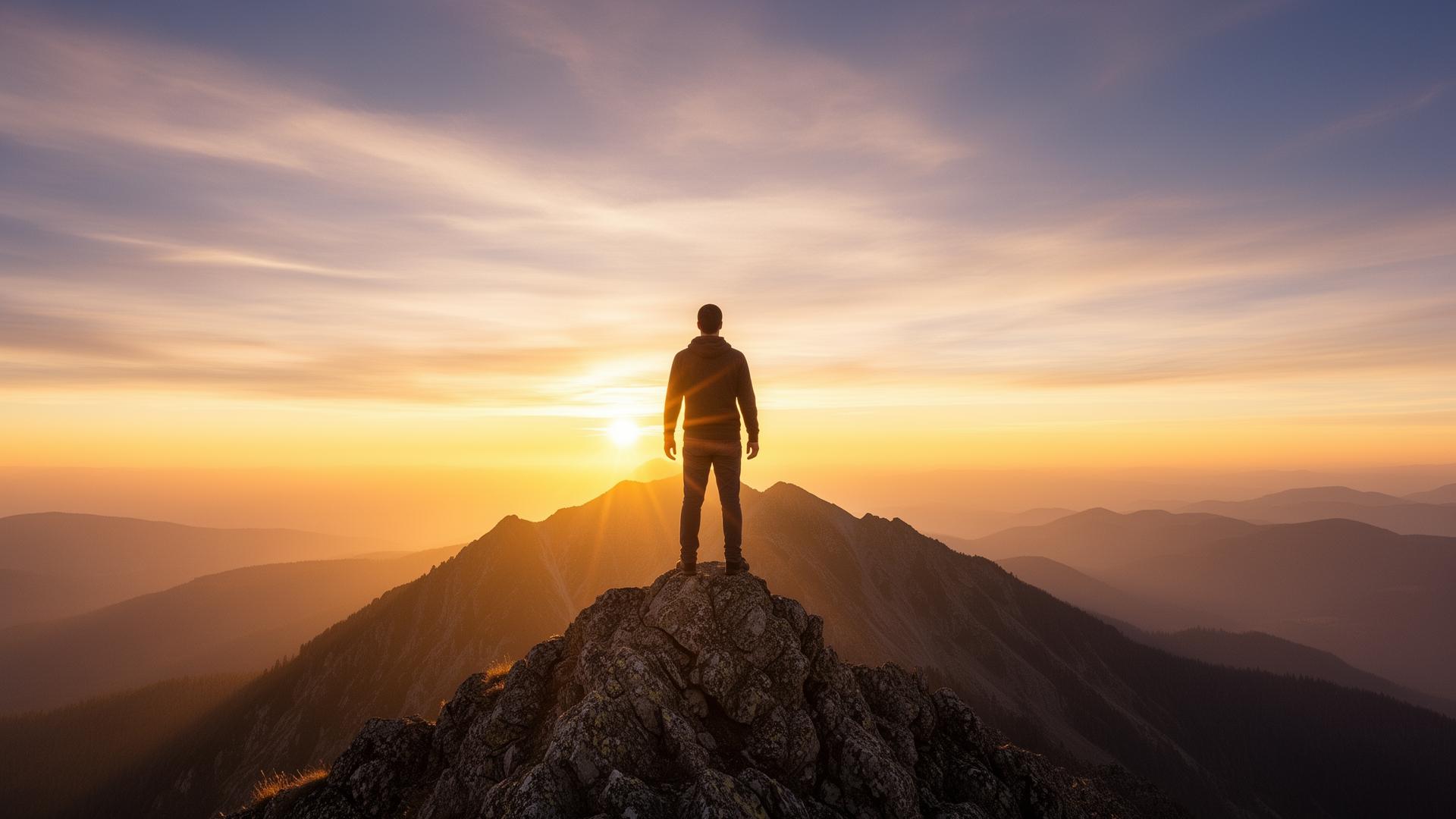 Camino luminoso hacia un horizonte despejado al amanecer, propósito de vida