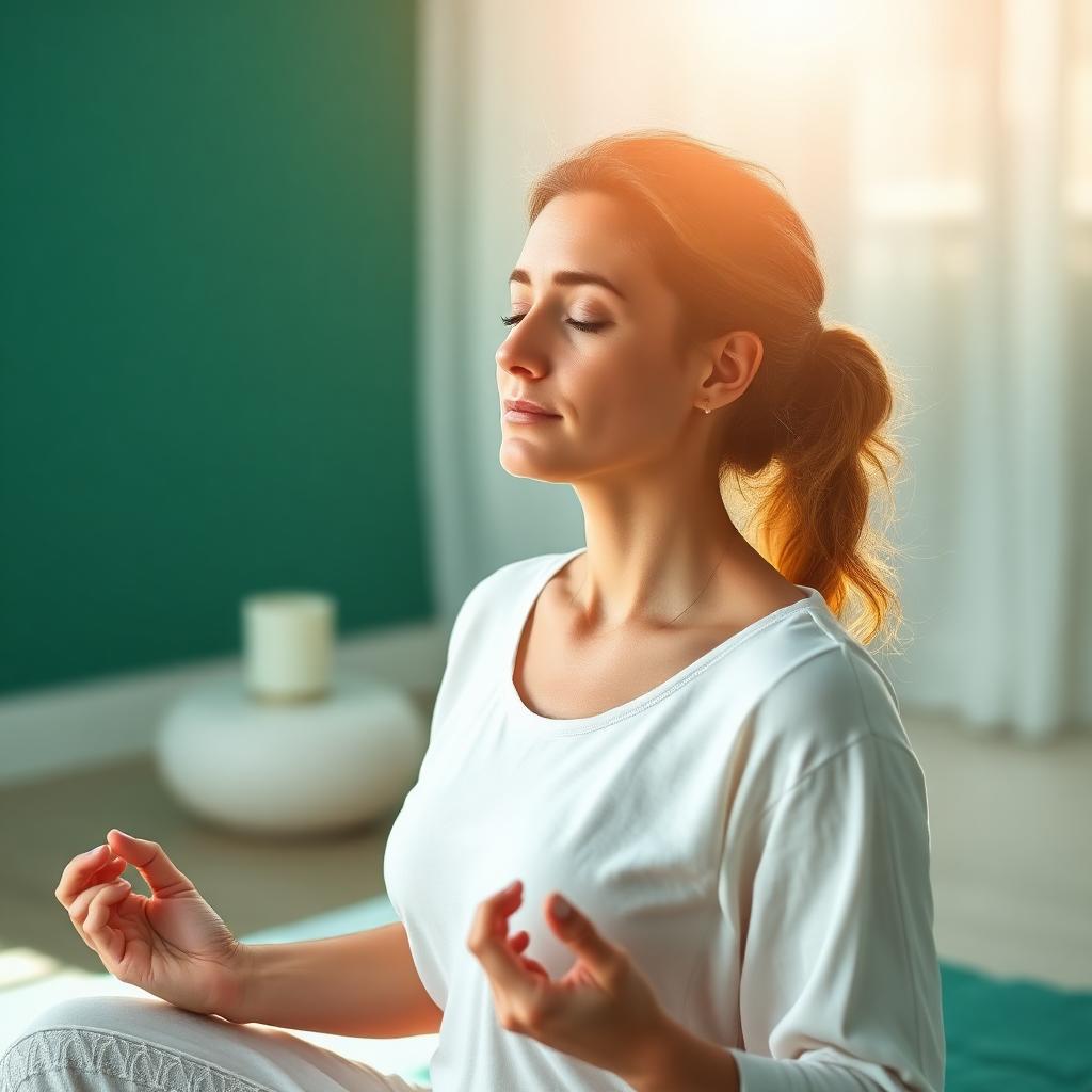 Mujer en meditación terapéutica
